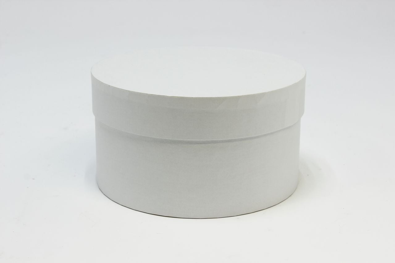 Коробка круг "Exclusive" 18*10 см, Белый перламутр (Арт) КЦК-00018/1
