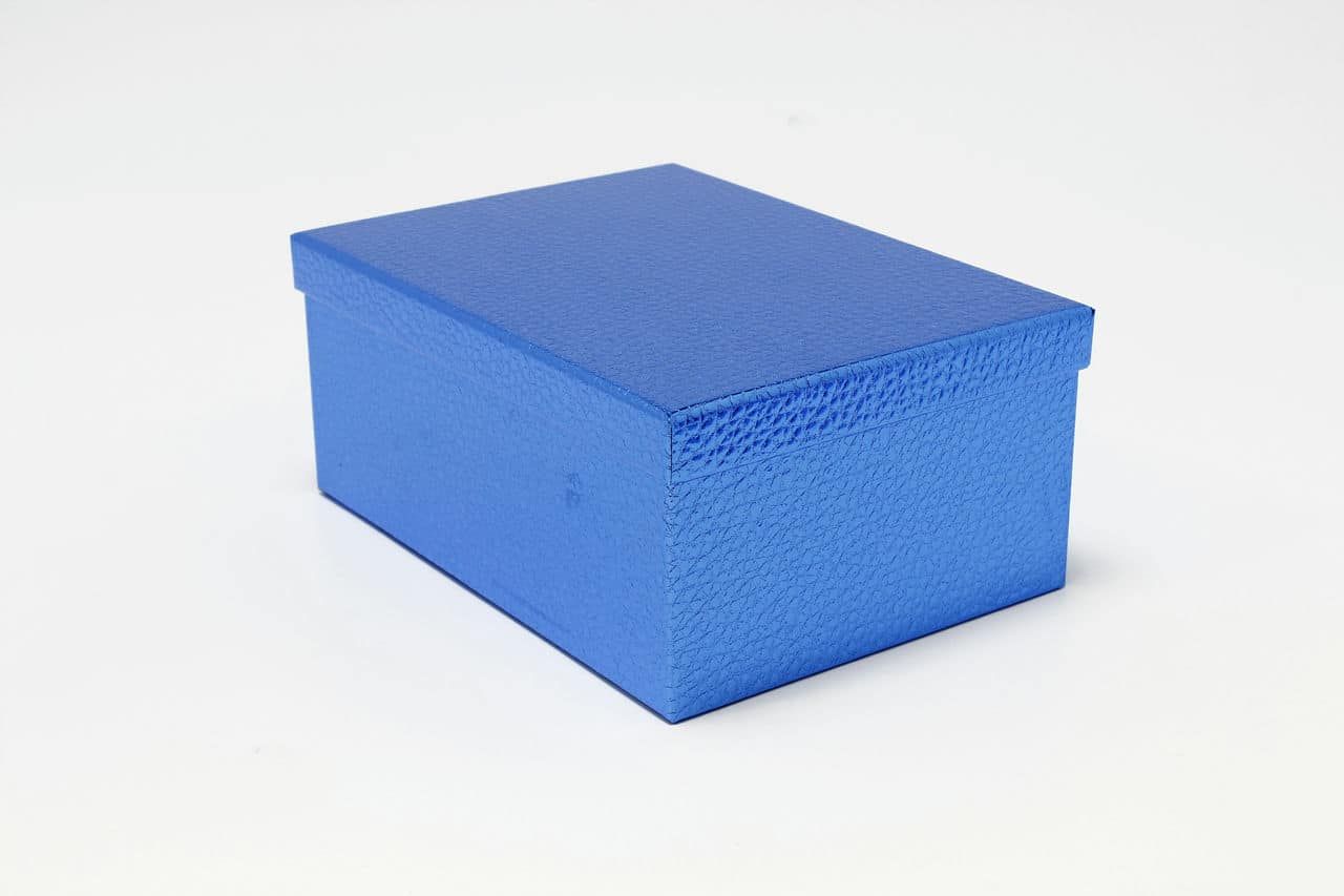 Коробка Прямоугольная 26,3*19,3*11,3 см "Кожа крокодила" Синий (Арт) 721604/0005-5