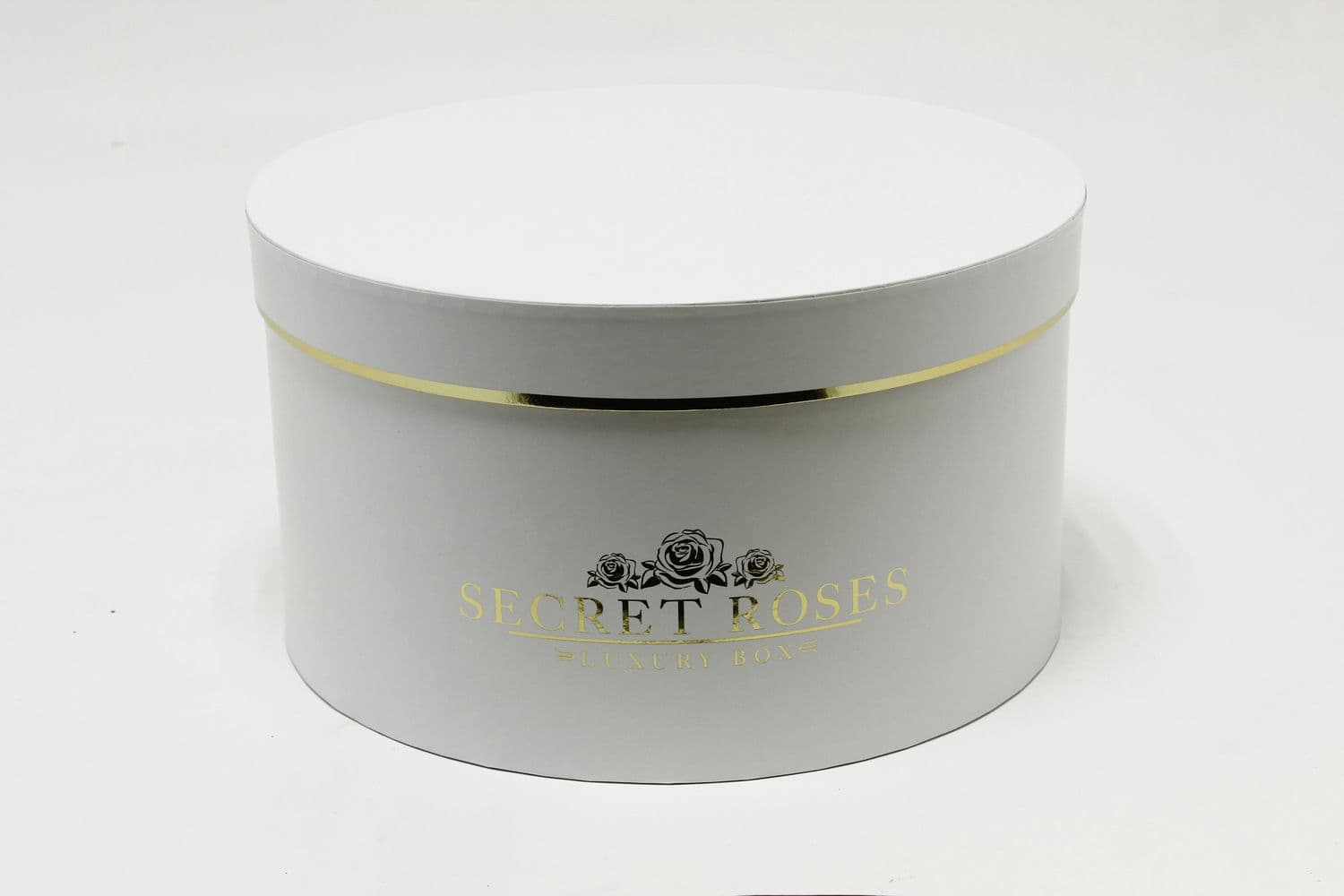 Коробка Круг "Secret Roses" 27*15 см, Белый (Арт) 720885/2-2