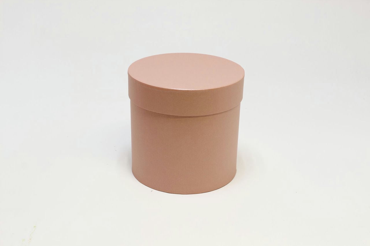 Коробка цилиндр "Exclusive" 15*15 см, розовый перламутр (Арт) КЦ-011/3
