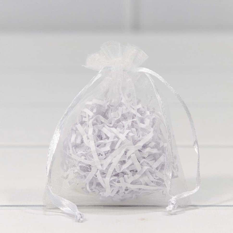 Мешочки из органзы 14*20 см, Белый