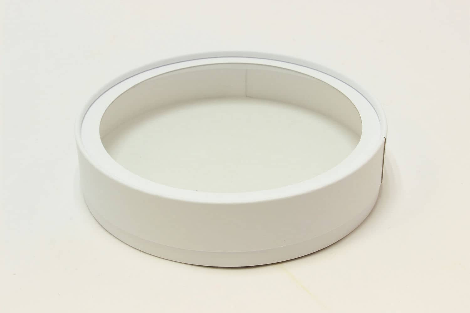 Подарочная коробка круглая с прозрачным окном D20*H5 Белый №1