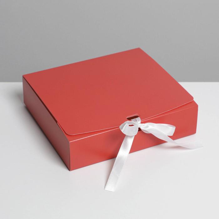 Коробка складная «Красная», 20 х 18 х 5 см 7303215
