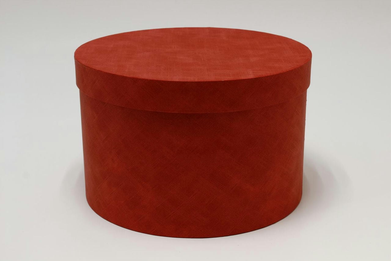 Подарочная коробка Круг "Текстура" 30*19 см Красный (Арт) 7218001/0041-2