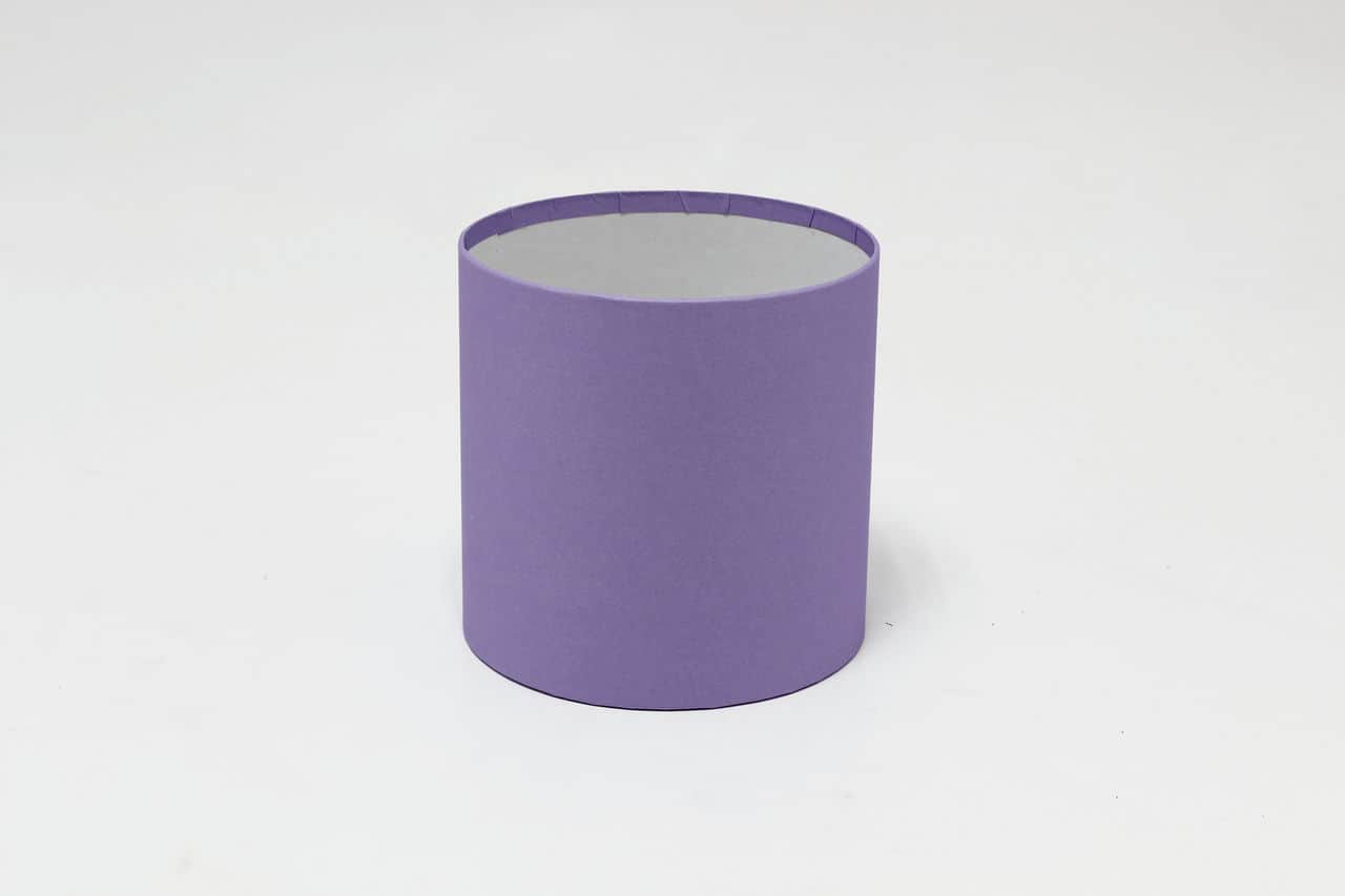 Коробка цилиндр "Exclusive" (без крышки) 15*15 см, Лаванда (Арт) КЦБ-0017/3