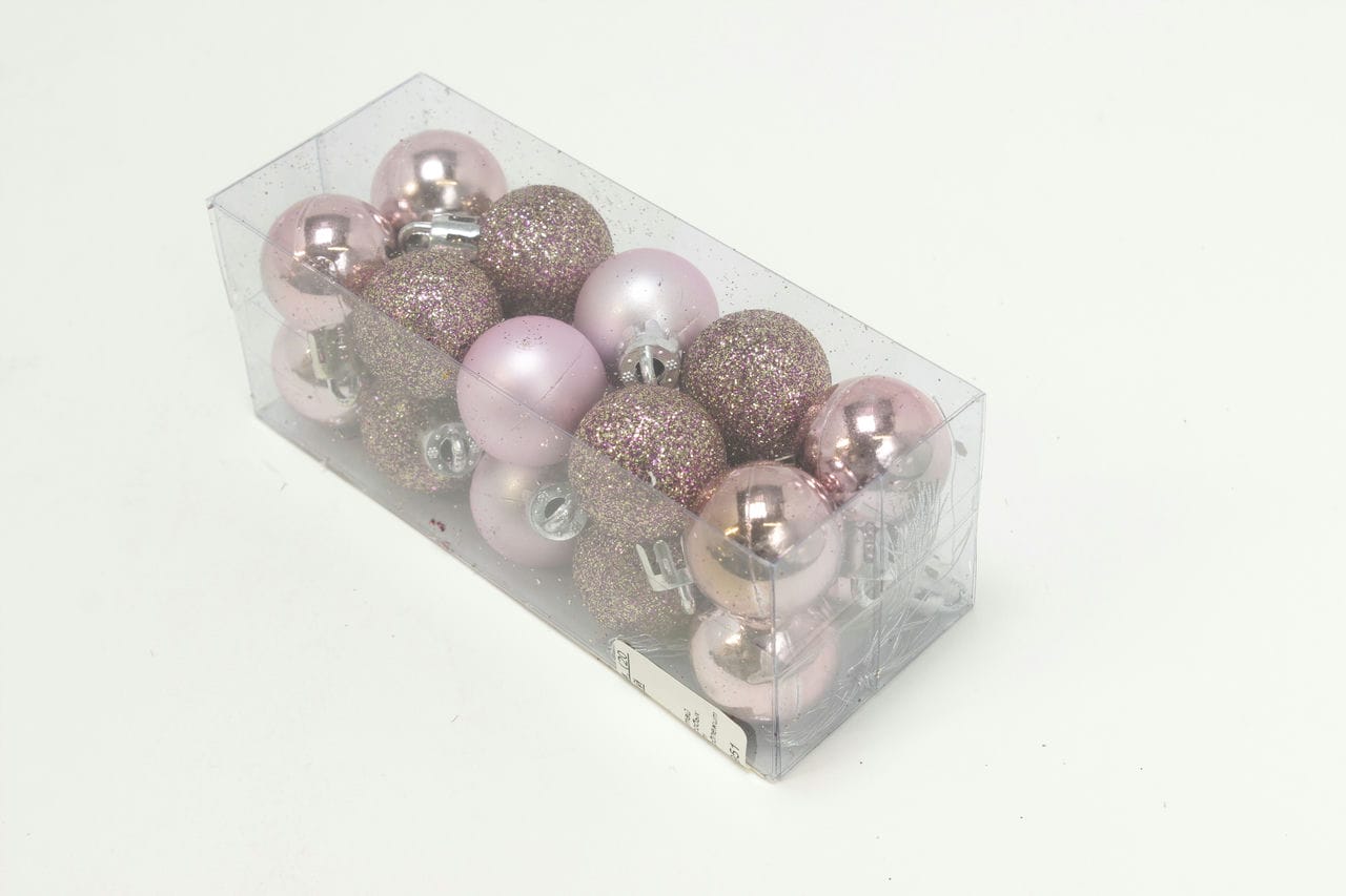 Набор пластиковых шаров, D2,5 см, (20 шт в 1упак), Пастельно-розовый