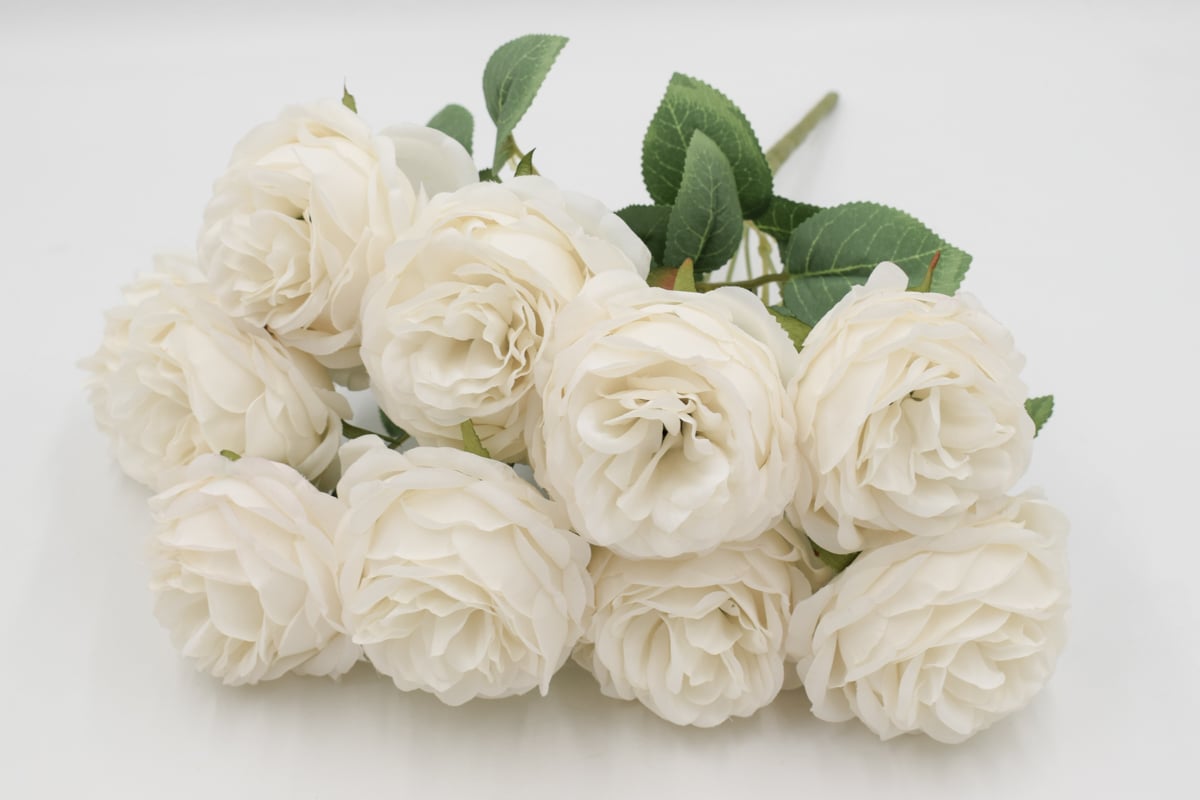 Букет розы "Брауни" H45см Белый