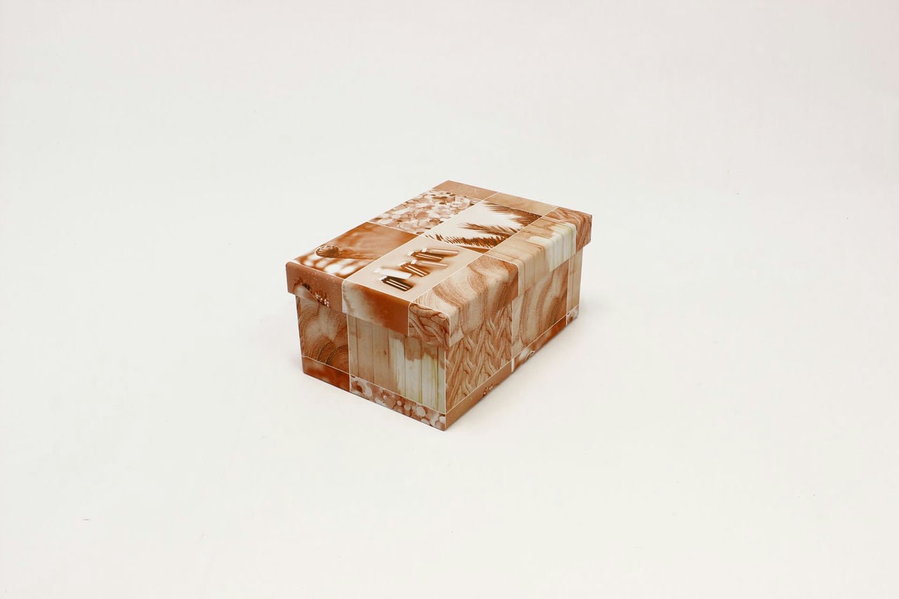 Коробка прямоугольная "Коллаж в персиковом тоне" 20,5*14,4*9,3 см (Арт) 721902/1799-12