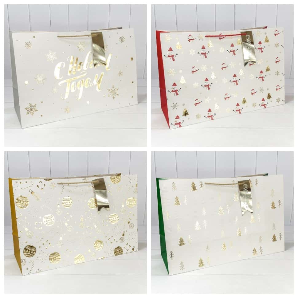 Пакет подарочный "Новый год"  64*42*20 см (микс)