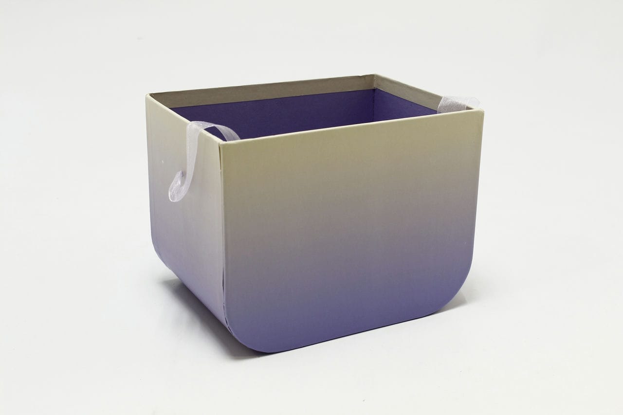 Коробка прямоугольная  16,5*12*12,5 с закругленнием, "Градиент 3" (Арт) 720182/15-1