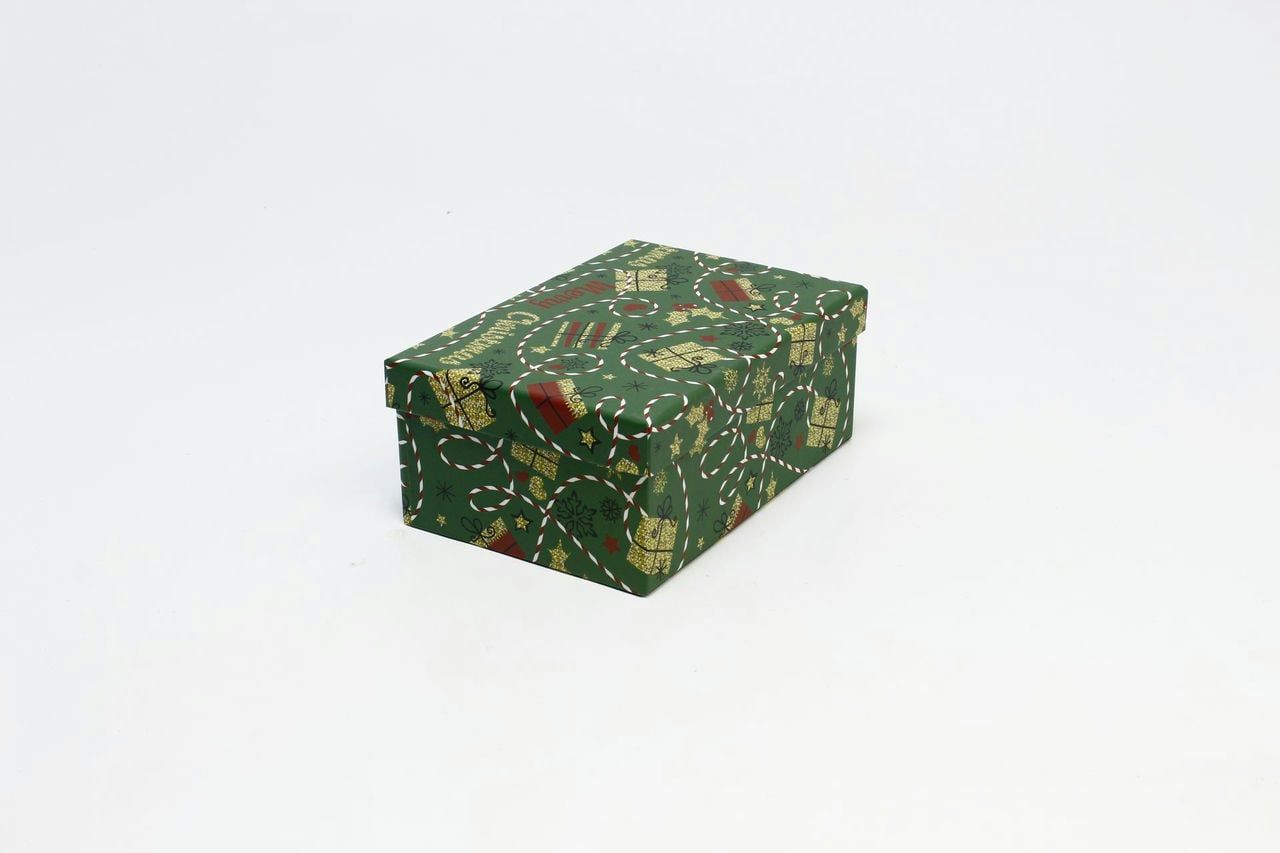 Коробка НГ прямоугольная 20,7*14,3*8,5 см "Подарочки" (Арт) 730604/1646-8