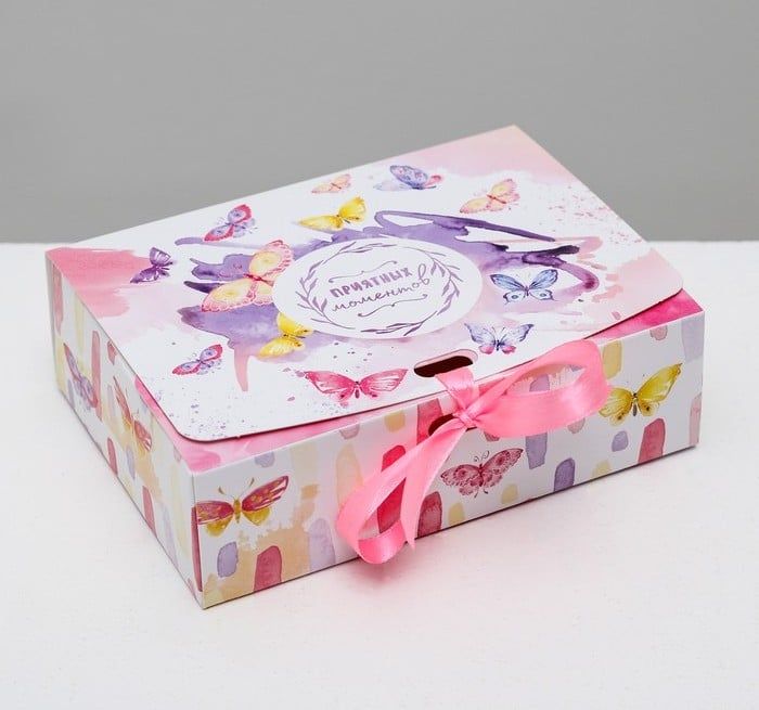 Складная коробка подарочная «Приятных моментов», 16.5 × 12.5 × 5 см