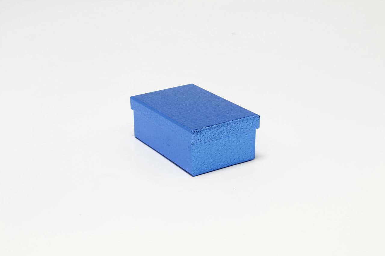Коробка Прямоугольная 16,8*10,8*6,5 см "Кожа крокодила" Синий (Арт) 721604/0005-10