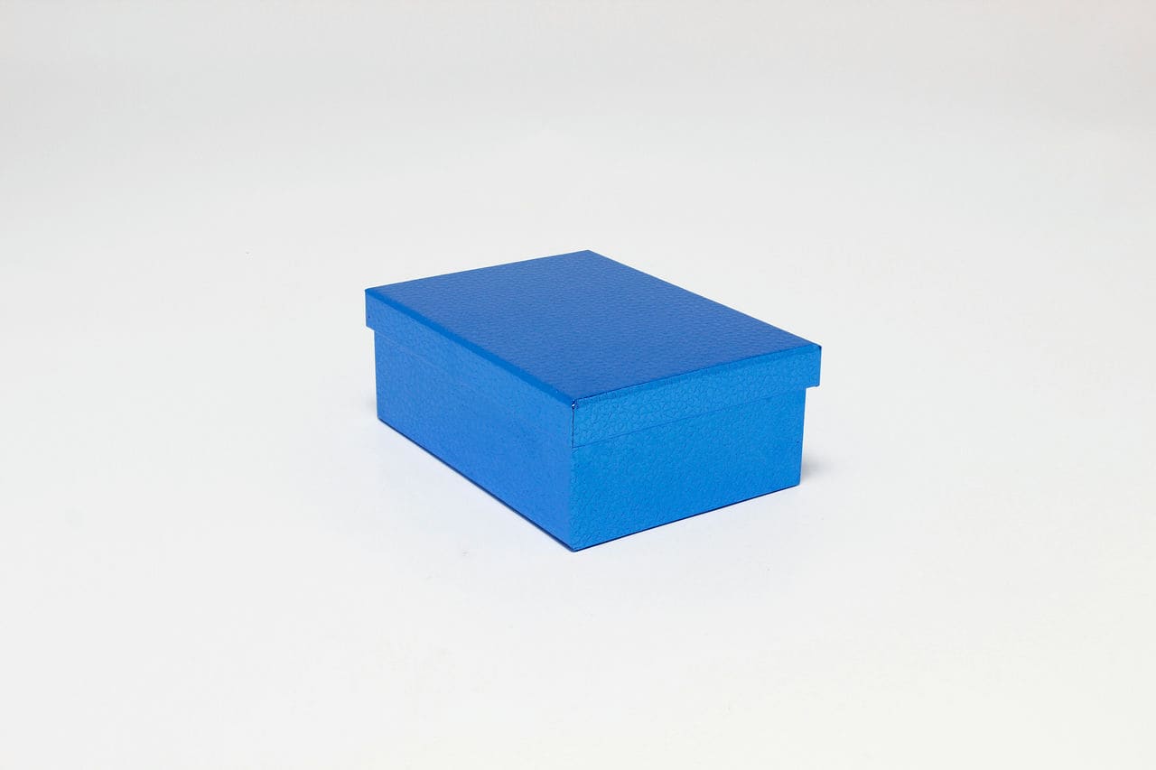 Коробка прямоугольник 25*18*9,5 см "Кожа крокодила" Синий (Арт) 7210808/0005-9