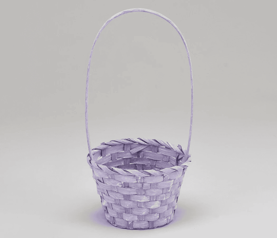 Корзина подарочная (Бамбук) D13*H95/28 см, Светло-фиолетовый