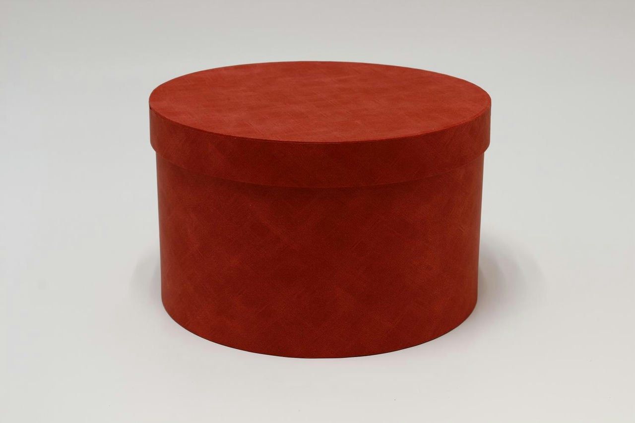 Подарочная коробка Круг "Текстура" 28*17 см Красный (Арт) 7218001/0041-3