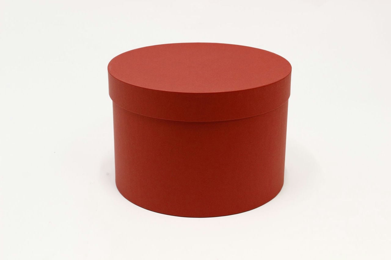 Коробка подарочная цилиндр "Тубус" 23*23*16 см, Красный (Арт) 88003916-2