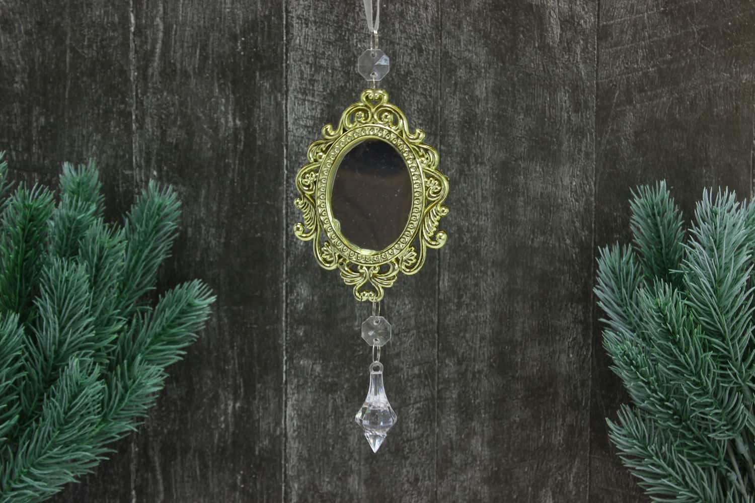 Украшение подвесное Зеркало, 10х7,5см, Золотой