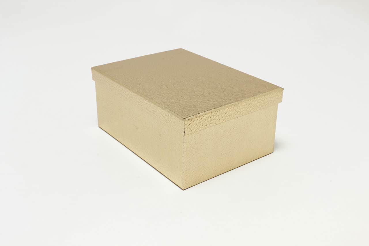 Коробка прямоугольная 26,3*19,3*11,3 см, "Кожа крокодила" Бронзовый  (Арт) 721604/0004-5