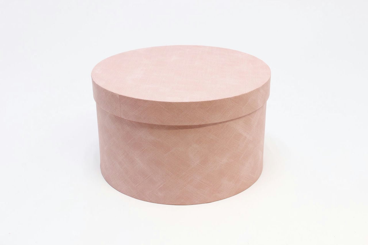 Подарочная коробка Круг "Текстура" 26*15 см Розовый (Арт) 7218001/004-4