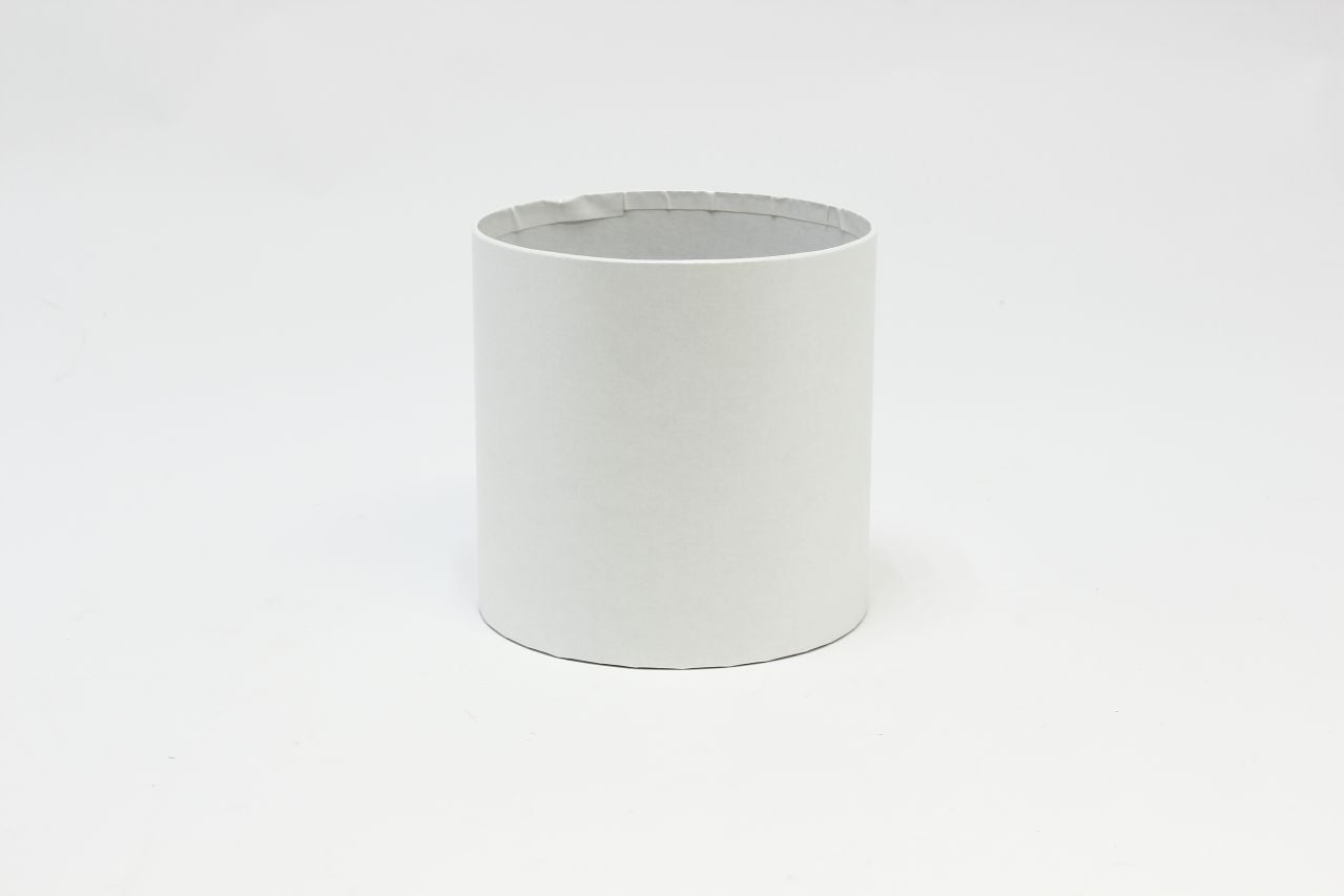 Коробка цилиндр "Exclusive" (без крышки) 14*14 см, Белый перламутр (Арт) КЦБ-0018/4