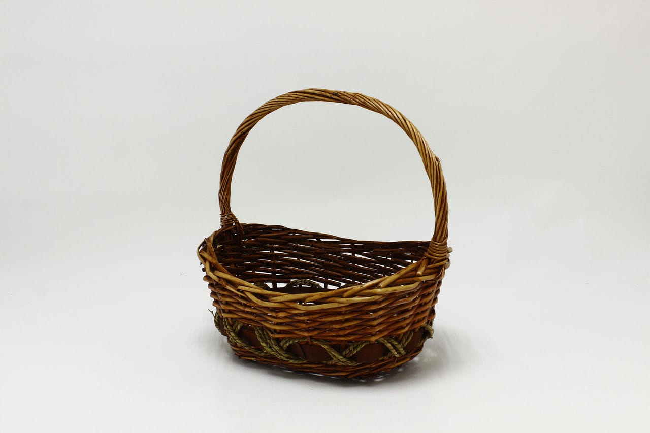 Корзина из Ивы (овальная) 35*25*Н15*НН37 см (Арт) 4840184-3