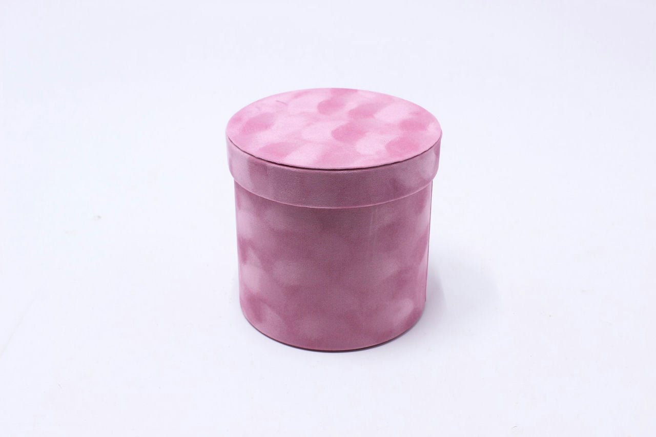 Цилиндр "Бархатный" розовый 15,5*15 см (Арт) 90005259-3