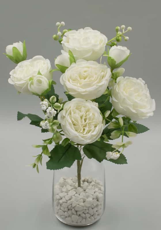 Букет пионов "Лилит" H30см Белый