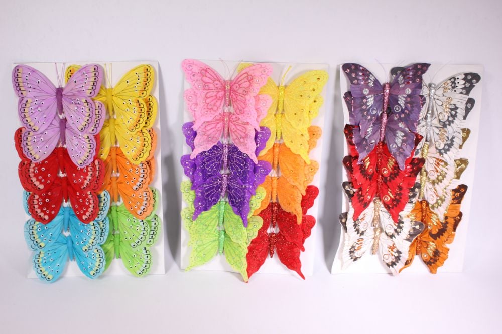 Бабочка 18см на прищепке (1шт)