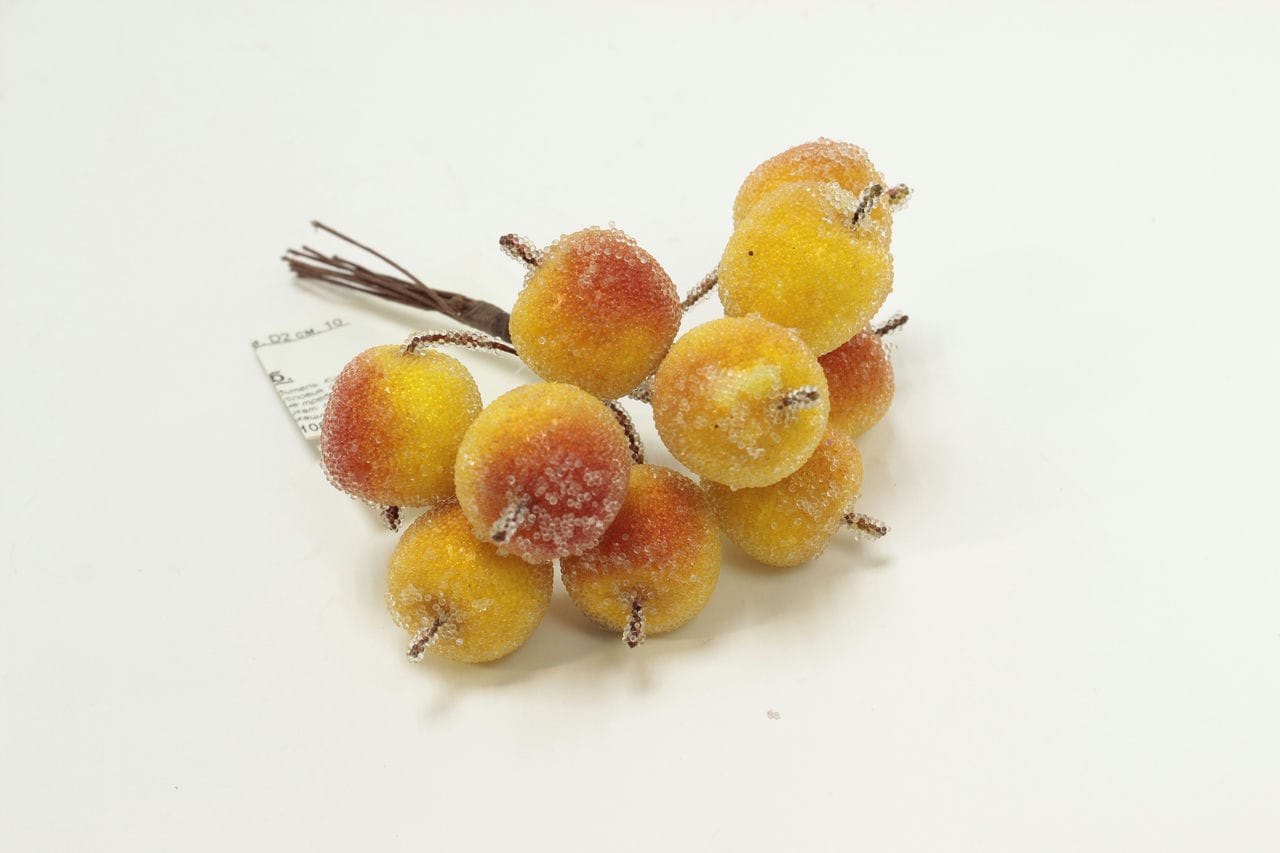 Связка яблок на проволоке, D2 см, 10 шт, Оранжевый