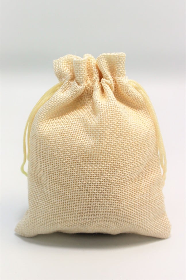Мешочки из льна однотонные (микс) 12*15 см
