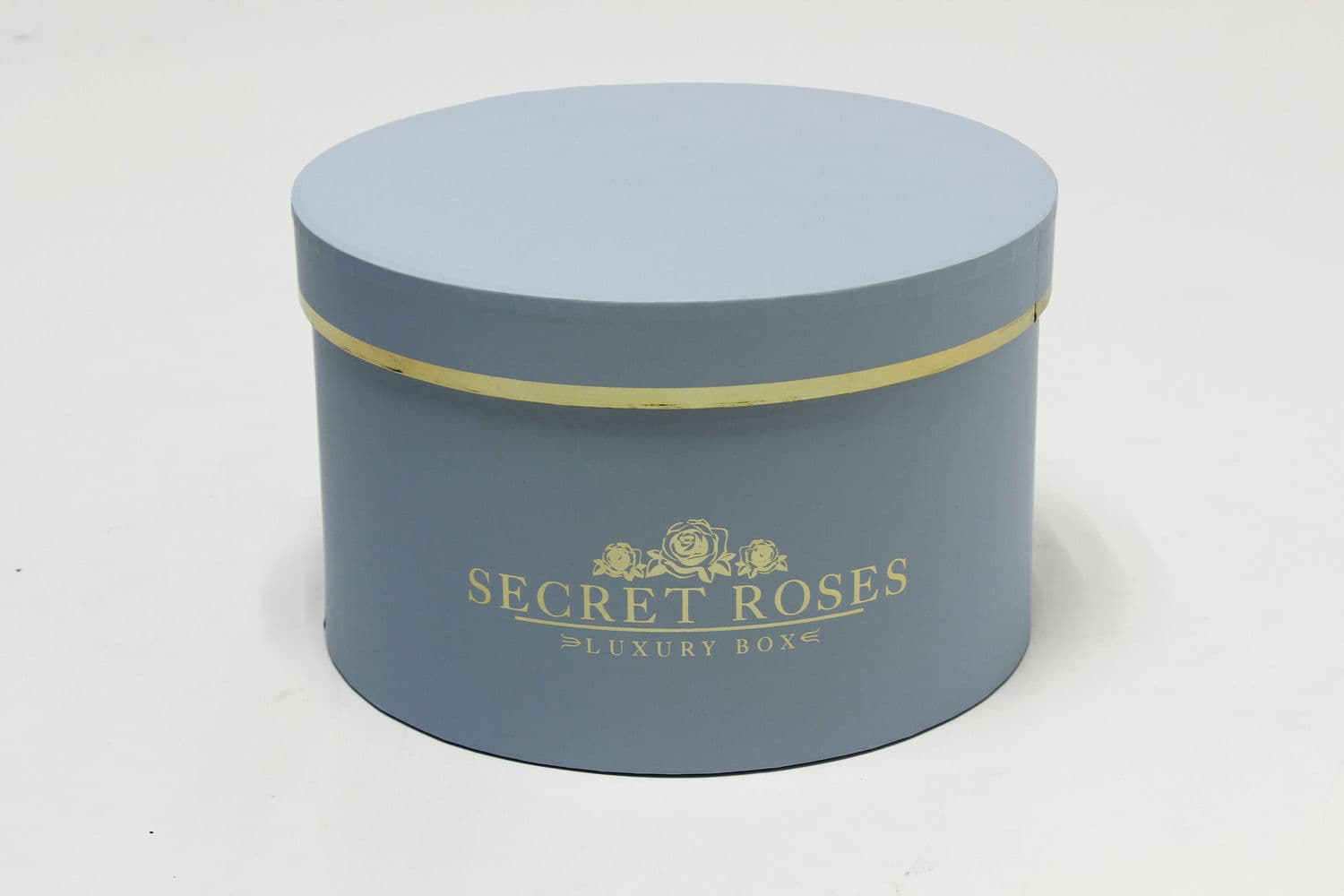 Коробка Круг "Secret Roses" 21*13 см, Голубой (Арт) 720885/8-4