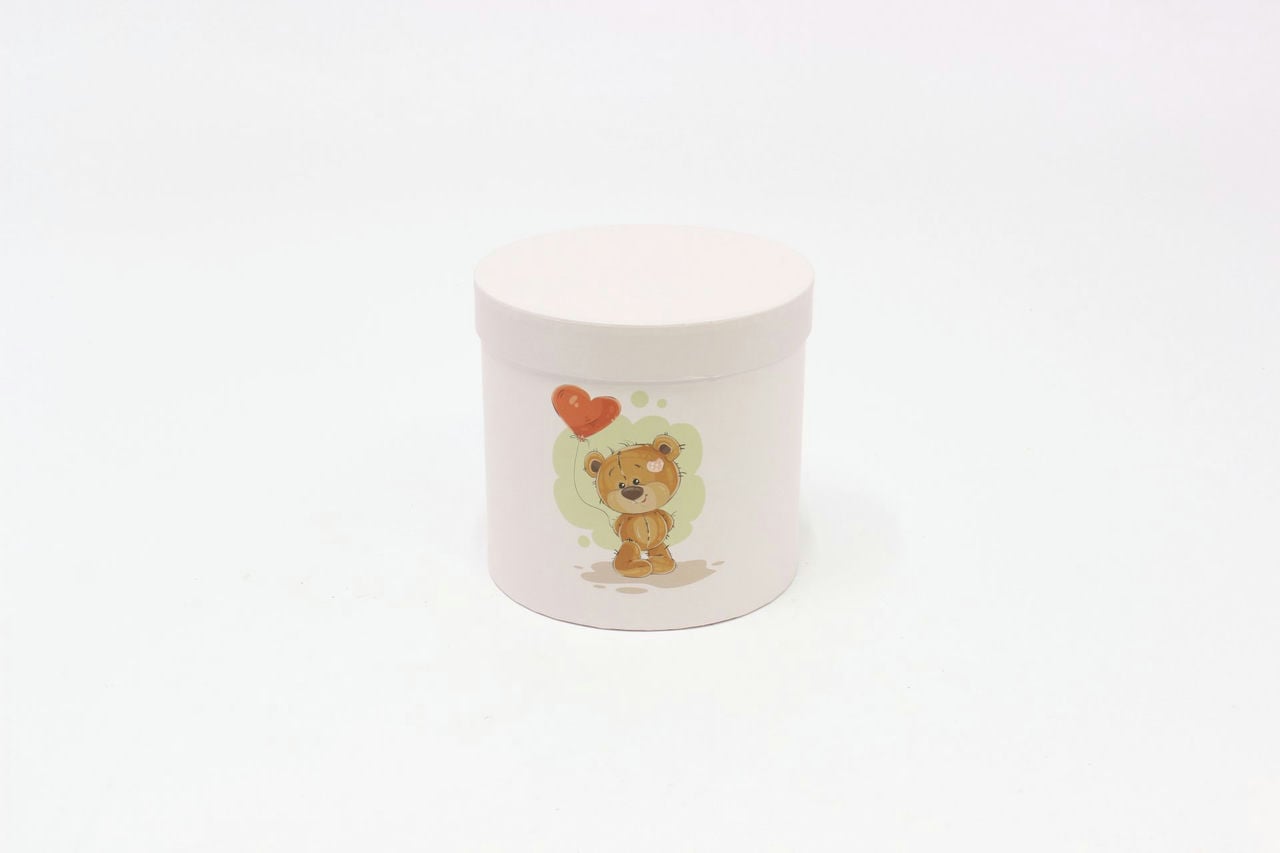 Коробки цилиндр "Мишки" 15,5*15 см Розовый (Арт) 90005628-3