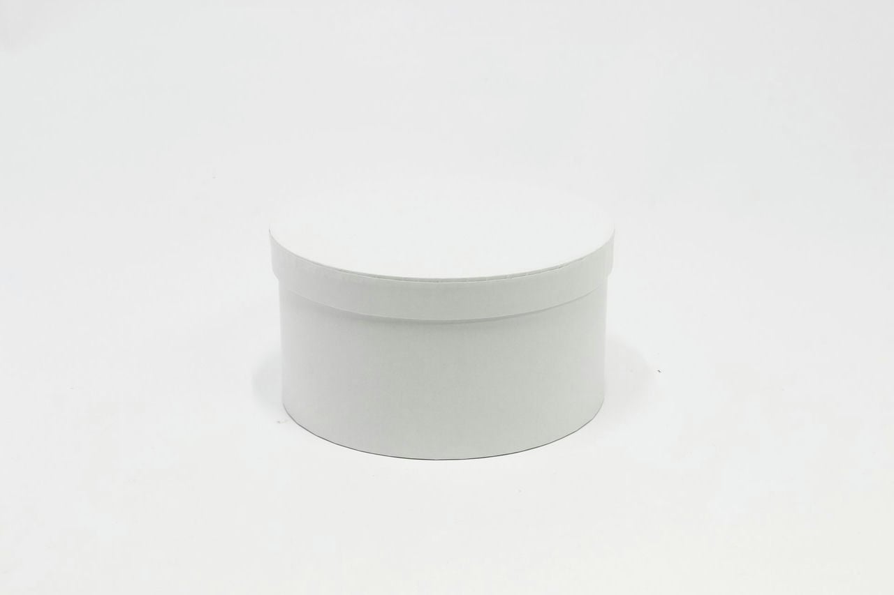 Коробка круг 22x22x11.8 см, Белый (Арт) 88002633-1