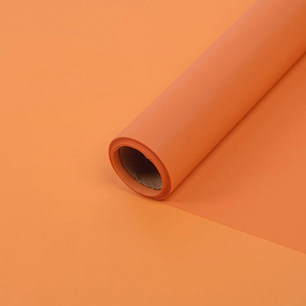 Пленка матовая однотонная "Luxury" Оранжевая 58см*10м (36)