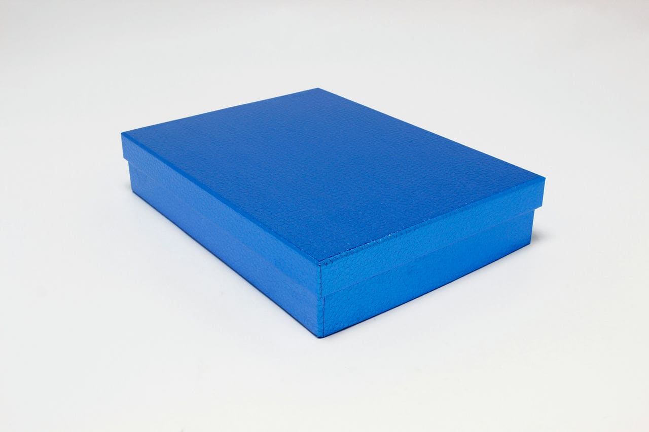 Коробка прямоугольник "Кожа крокодила" 38*28,5*7,5 см, Синий (Арт) 721607/0005-5