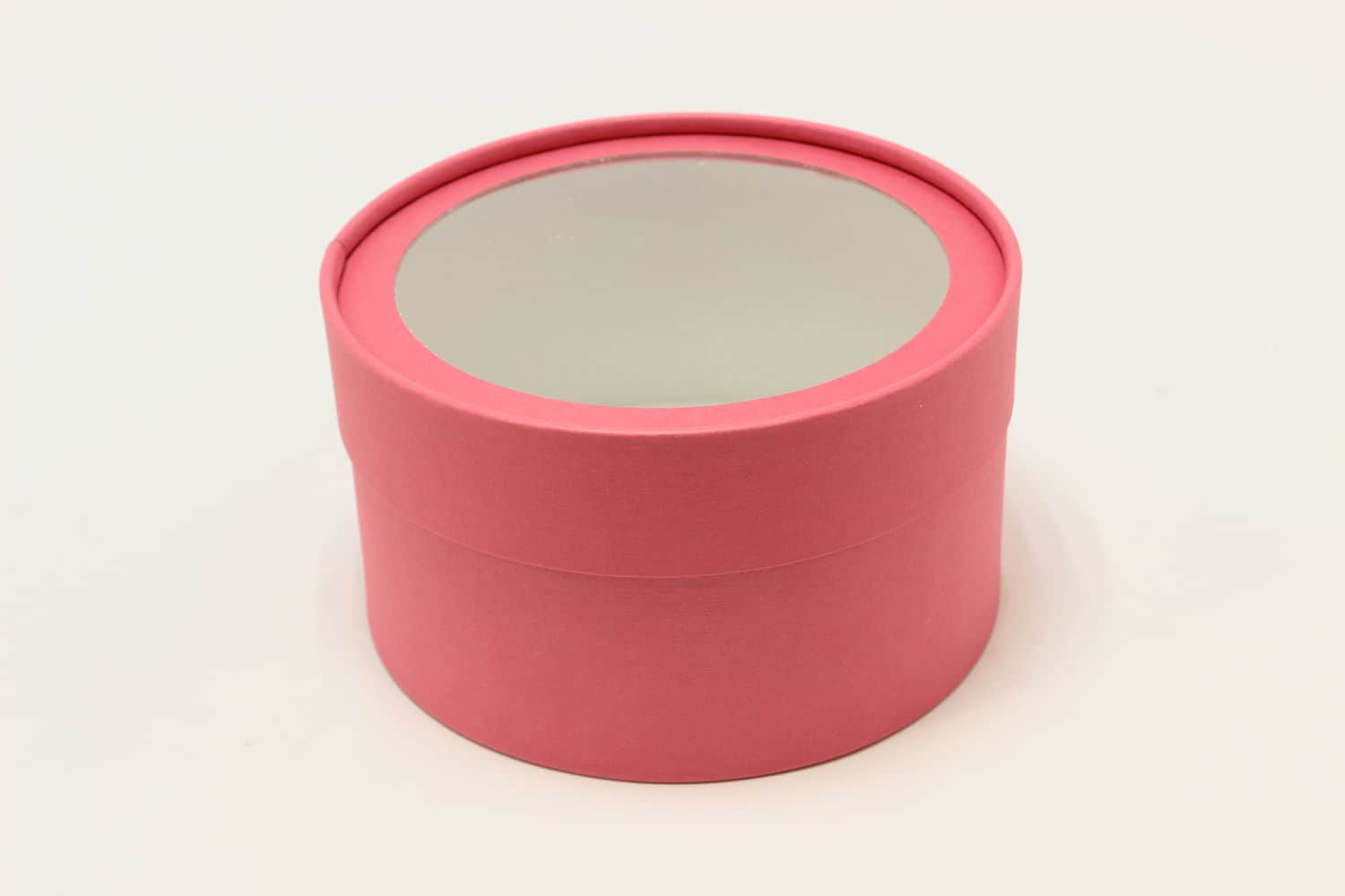 Подарочная коробка круглая с прозрачным окном D16*H9 Ягодный №7