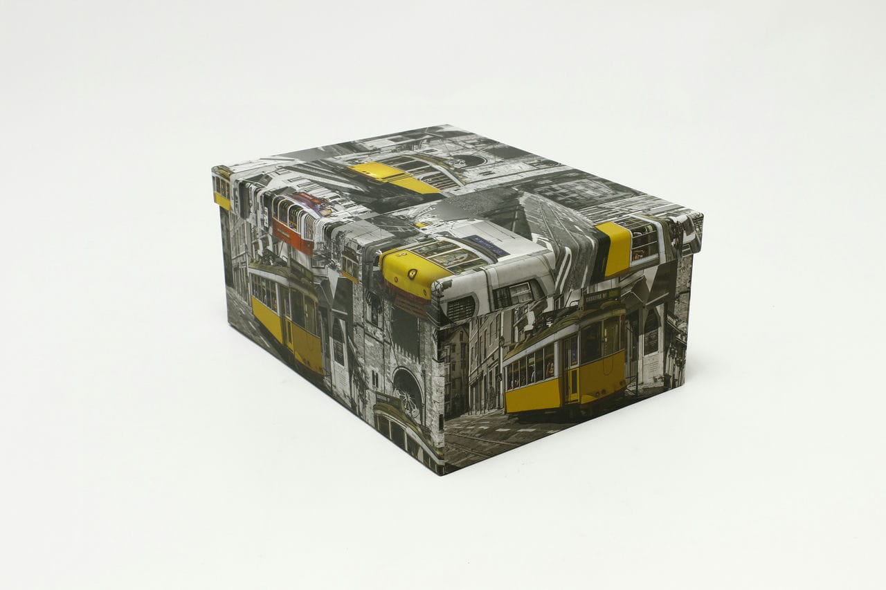 Коробка прямоугольная "Трамваи-1" 28*21*12,3 см (Арт) 721604/1474-4