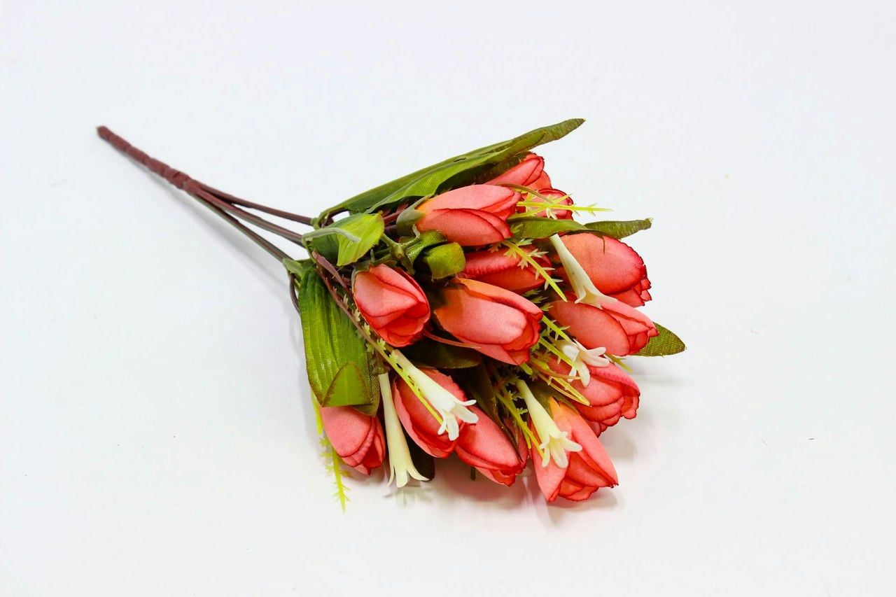 Букет евро-крокус "Винни-Пух" Н33см Коралловый