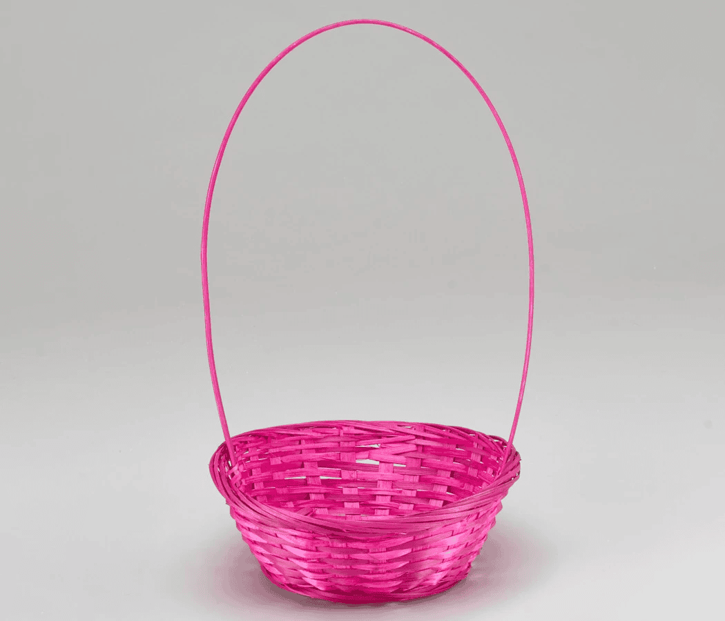 Корзина подарочная (Бамбук) D19*H5/31 см, Розовый