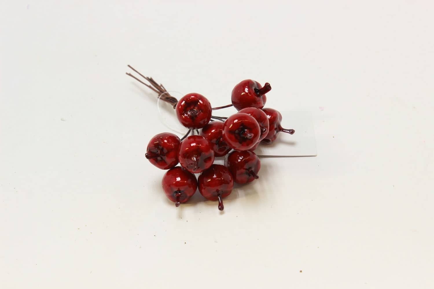 Новогодняя декоративная связка яблок на проволоке, D1,4, 12 шт. Красный