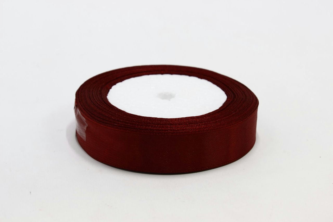 Лента Атласная (Сатин) 2см*25ярд Пурпурно-красный