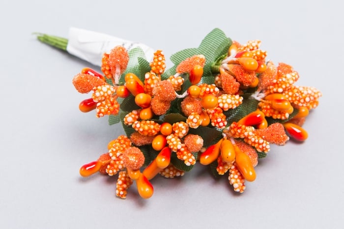Тычинки для искуственных цветов К 12шт. Оранжевый