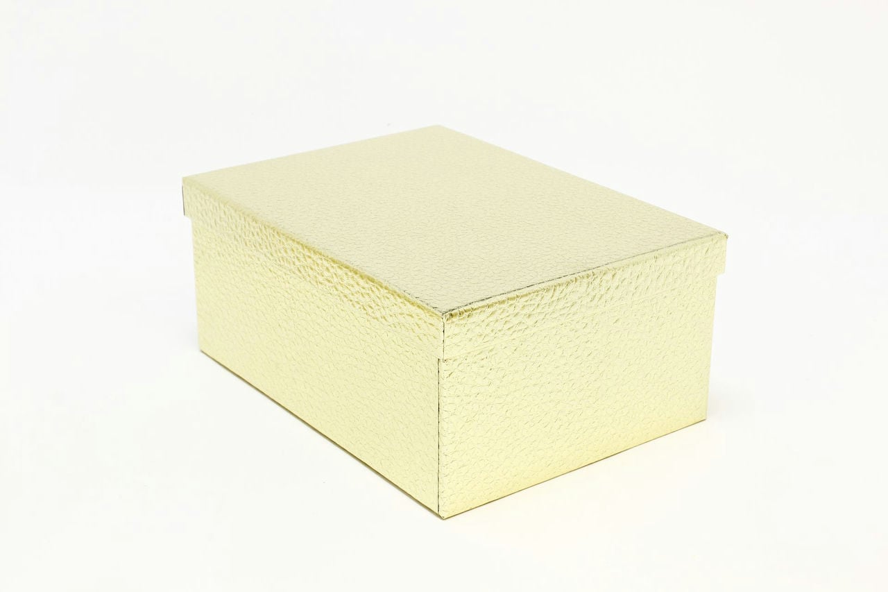 Коробка Прямоугольная 26,3*19,3*11,3 см "Кожа крокодила" Золотой (Арт) 721604/0003-5 Коробка Прямоугольная 26,3*19,3*11,3 см "Кожа крокодила" Золотой (Арт) 721604/0003-5