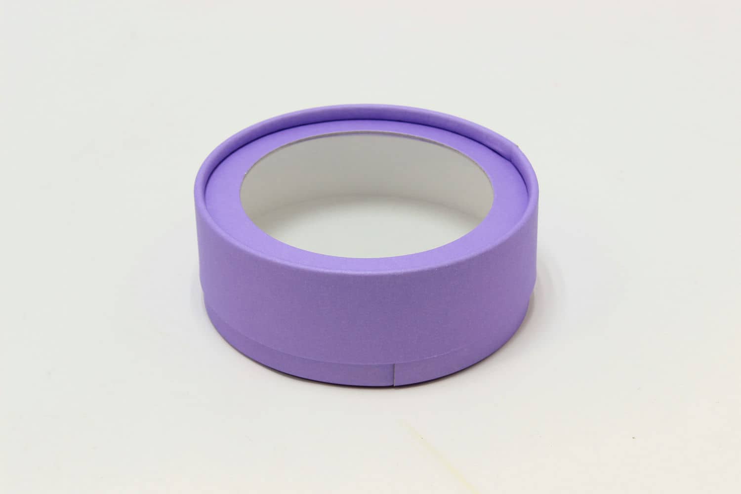 Подарочная коробка круглая с прозрачным окном D12*H5 Фиолетовый №28