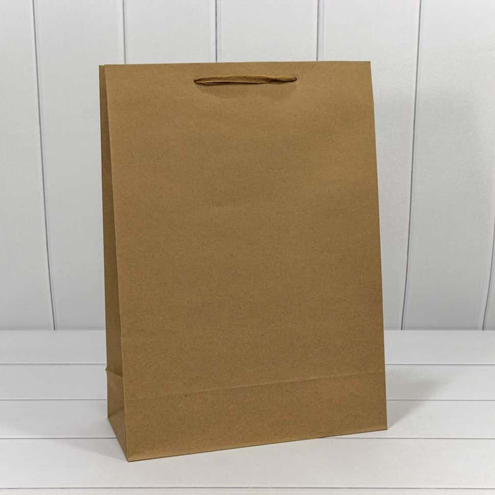 Пакет подарочный Крафт 32*45*14 см