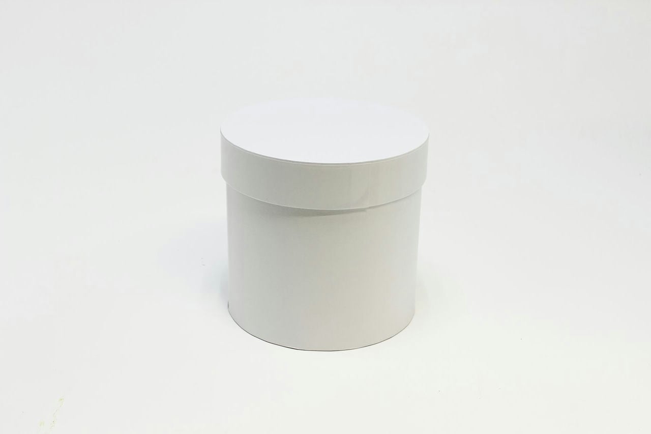 Коробка цилиндр "Exclusive" 15*15 см, белый перламутр  (Арт) КЦ-016/3