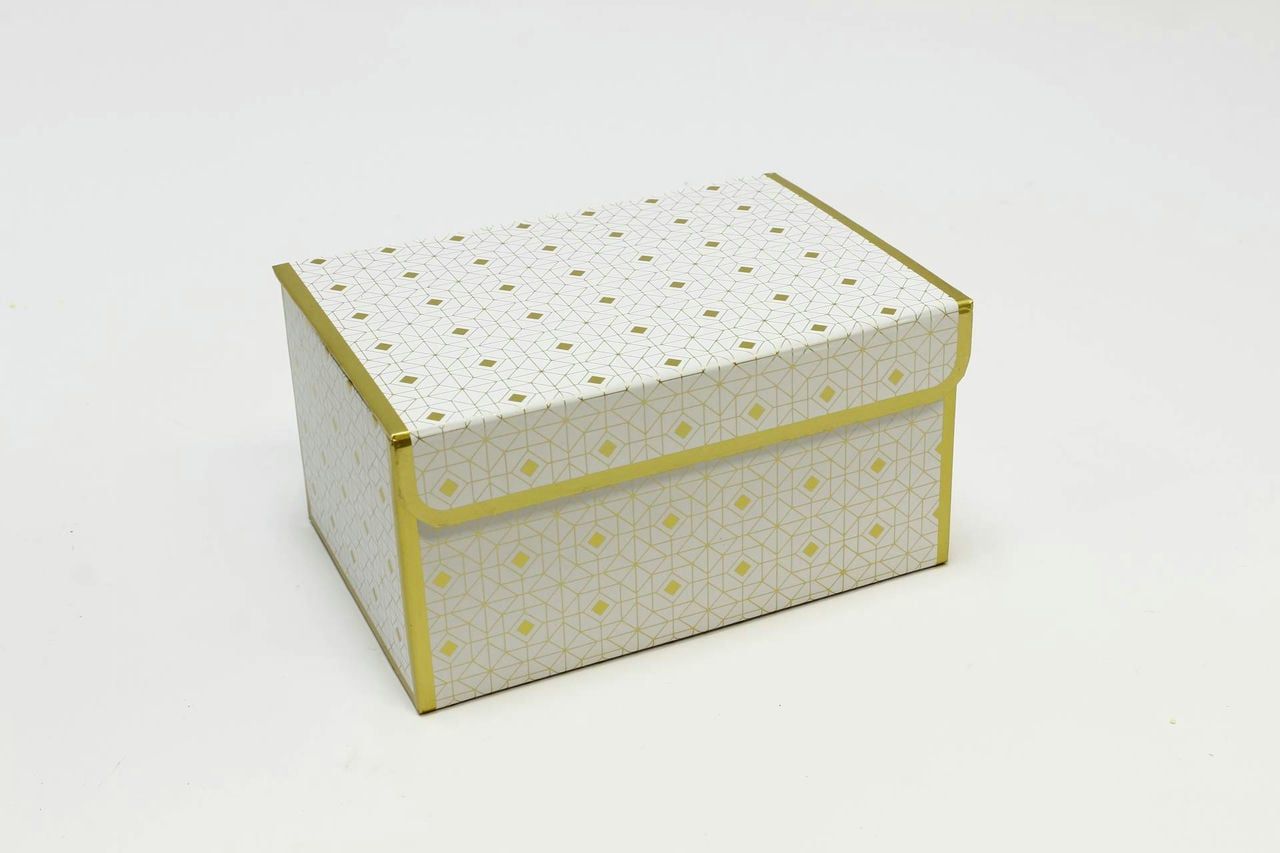 Коробка сундук подарочный 20,2*14*10,5 см  на магните Белый (Арт) 7205869/3