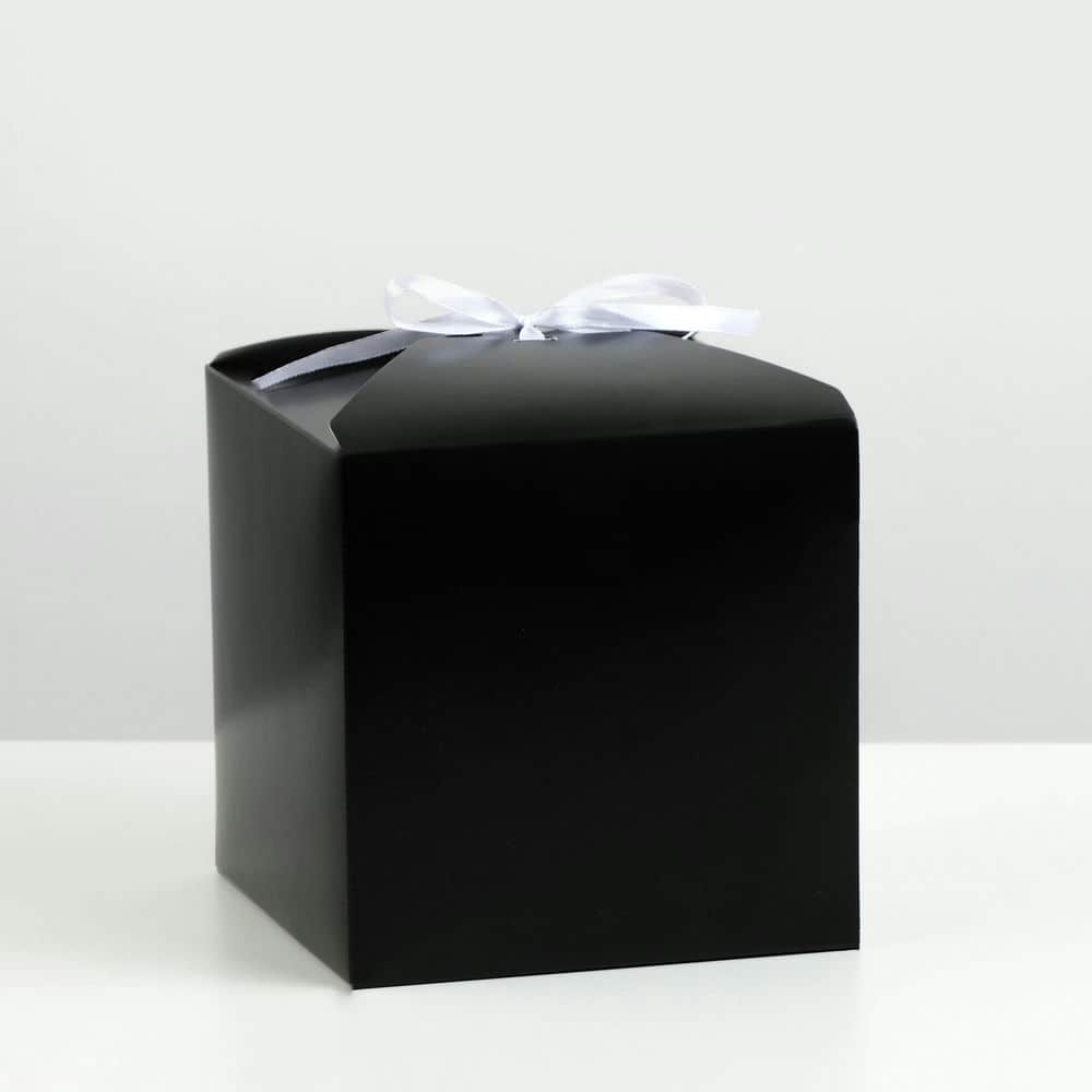 Коробка складная чёрная, 14 х 14 х 14 см, 7607385
