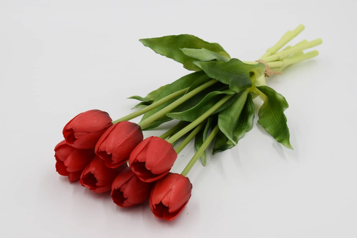 Тюльпан "Алиси" H40см Красный (цена за 1 шт) (силикон)